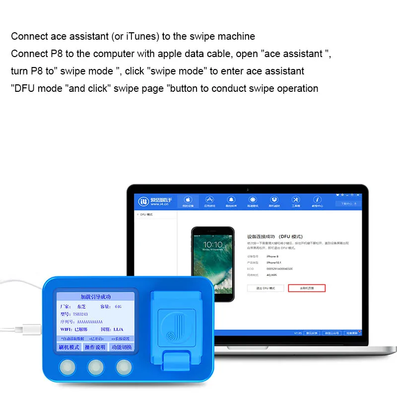  Newest JC P8 PCIE NAND Programmer For iPhone 8 8P X Hard Disk Read Write Error SN Repair Underlying
