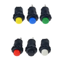 6 pièces, interrupteur à bouton-poussoir autobloquant DS-428, marche-arrêt 12mm, 3A, 125vac,, 250vac, 6 couleurs, DS428