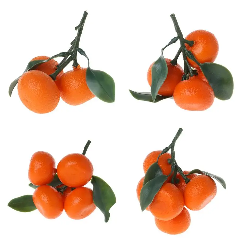 

Realistic Lifelike Artificial Tangerine Fruit Oranges Fake Display Food Decor Home Party Decor