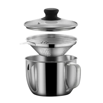 

1 pc Oil Soup Separator Multi-use Bowl Grease Filter Pot Utensil Gravy Strainer for Home