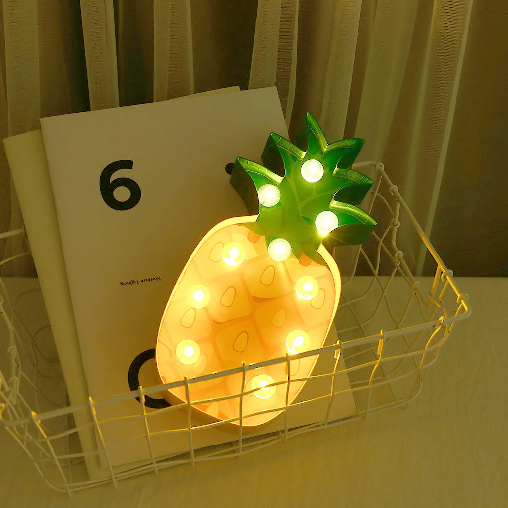 Party LED Fruit And Plant Shape Modeling Lamp Night Light Christmas Party Decor Bedroom Home Holiday Decoration Light