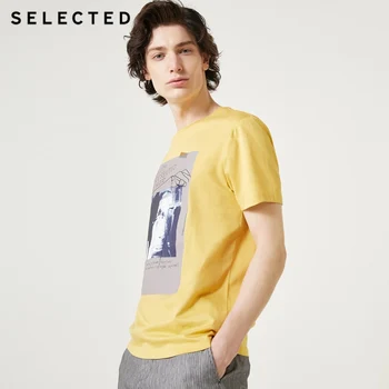 

SELECTED Men's 100% Cotton Embroidery Print Short-sleeved T-shirt S|419101535