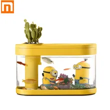 Xiaomi геометрический аквариум Aquaponics экосистема небольшой водный сад экологический прозрачный аквариум USB Перезаряжаемый