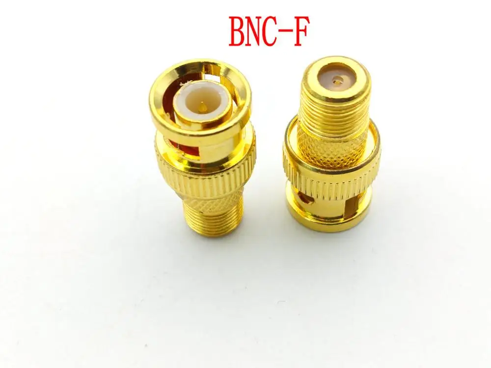 4 шт. позолоченный BNC штекер к RCA Женский/F Женский коаксиальный кабель