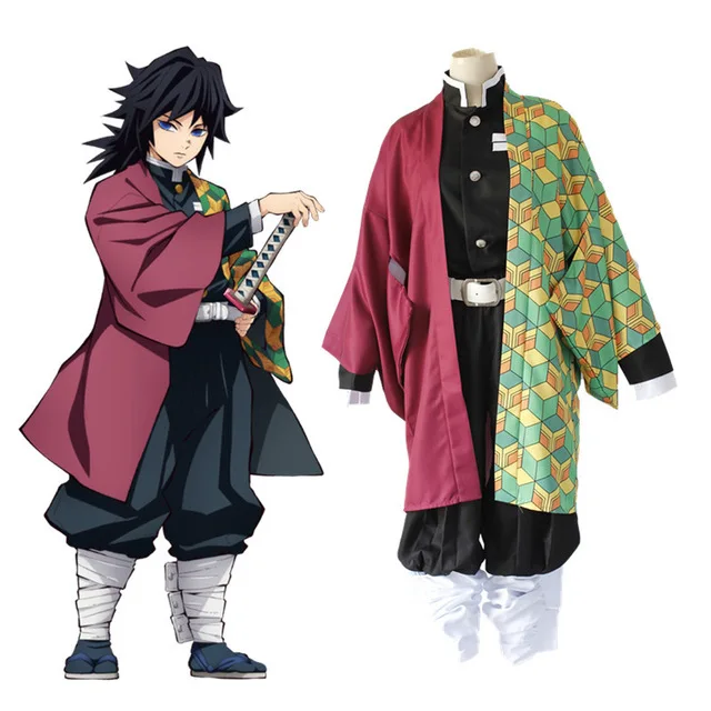 Anime Demon Slayer Cosplay Costume Kimetsu no Yaiba Kamado Tanjirou Kamado Nezuko Agatsuma Zenitsu Tomioka Giyuu Cosplay Costume
