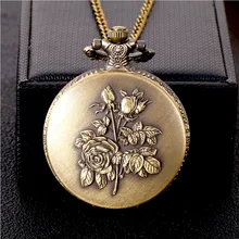 Медный цветок цветущего тиснения креативный ретро большой креативный Ретро подарок значение изысканный карманные часы