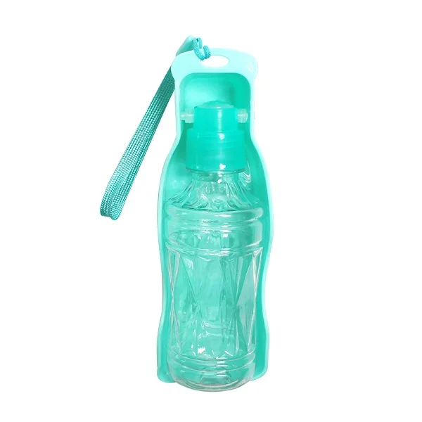 Green 245/450 мл портативная бутылка для воды для собак Honden Drinkbak Складная миска для собак Кормление собаки Dottle наружная пластиковая бутылка для воды - Цвет: Green