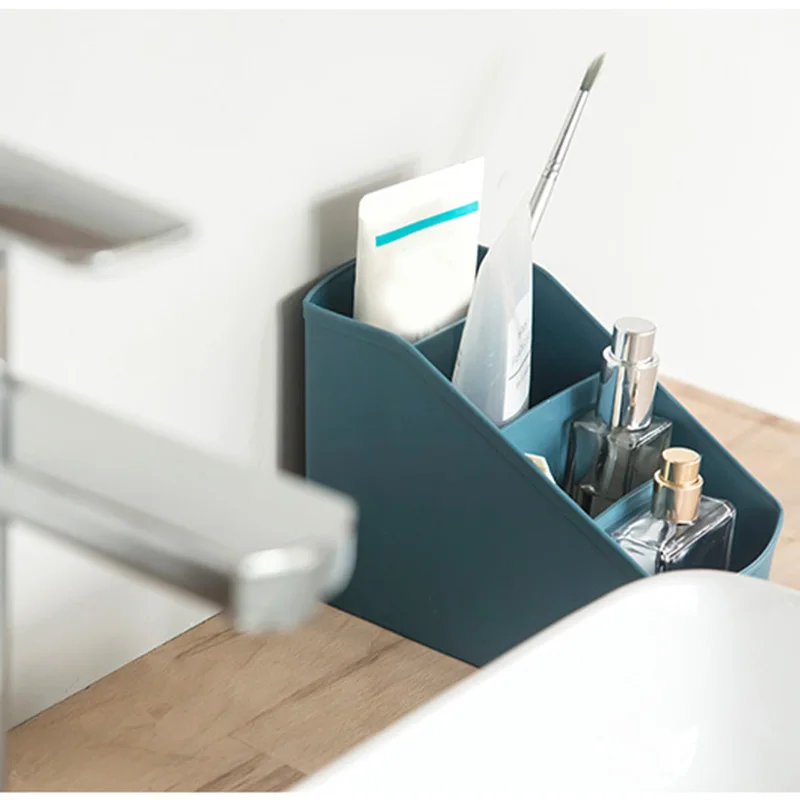 

Plastic Multi-Grid Desktop Storage Box Living Room Cosmetics Storage Box Bedroom Decoration DAG-ship