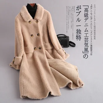 

Autumn Winter Coat Women Clothes 2020 Sheep Shearling Tops Korean Real Fur Coat Female Wool Jacket Vintage Abrigo Mujer ZT4677