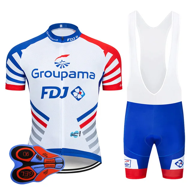 Pro equipo FDJ Ciclismo Джерси 9D babero conjunto MTB Ropa de bicicleta de secado rasido Ropa de bicicleta Ciclismo Ropa - Цвет: 3