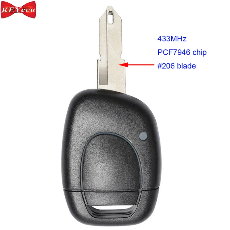 Брелок дистанционного ключа для Renault Clio Kangoo Master Teddy NE73 Blade чип PCF7946 433 МГц|buttons