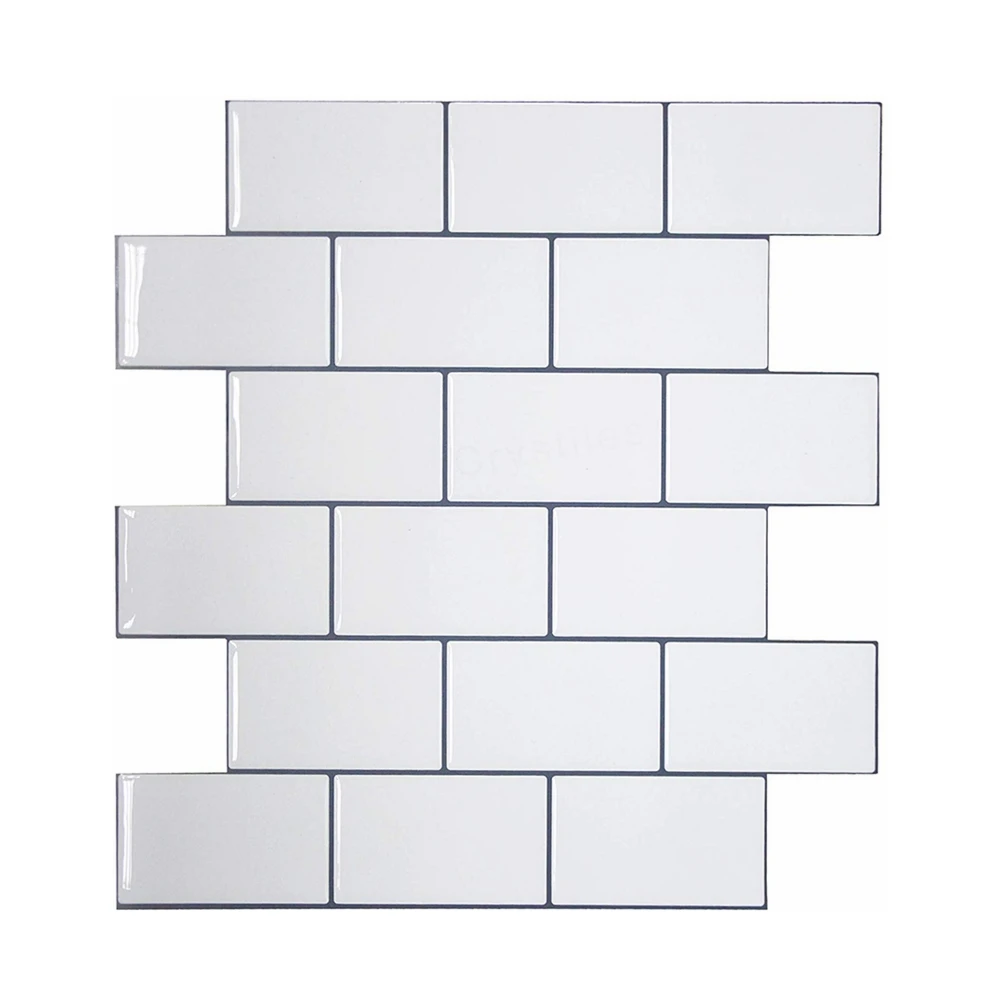 Vividtiles Thicker White Subway Tiles Peel And Stick Premium Wall Tiles Stick On Tiles Kitchen Backsplash Sticker 1 Sheet Wall Stickers Aliexpress