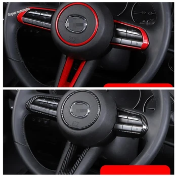 

Lapetus Steering Wheel Decoration Ring Strip Cover Trim For Mazda CX-30 2020 Accessories Interior ABS / Red / Carbon Fiber Look