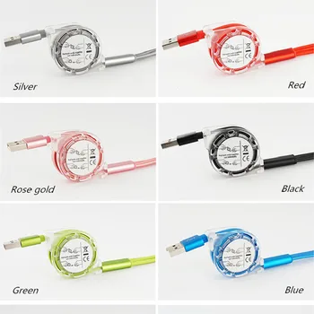 

1M 3IN 1 USB Charge Cable Retractable Portable Charging Cable Multiple Charger Cable for iPhone X XS Huawei Samsung