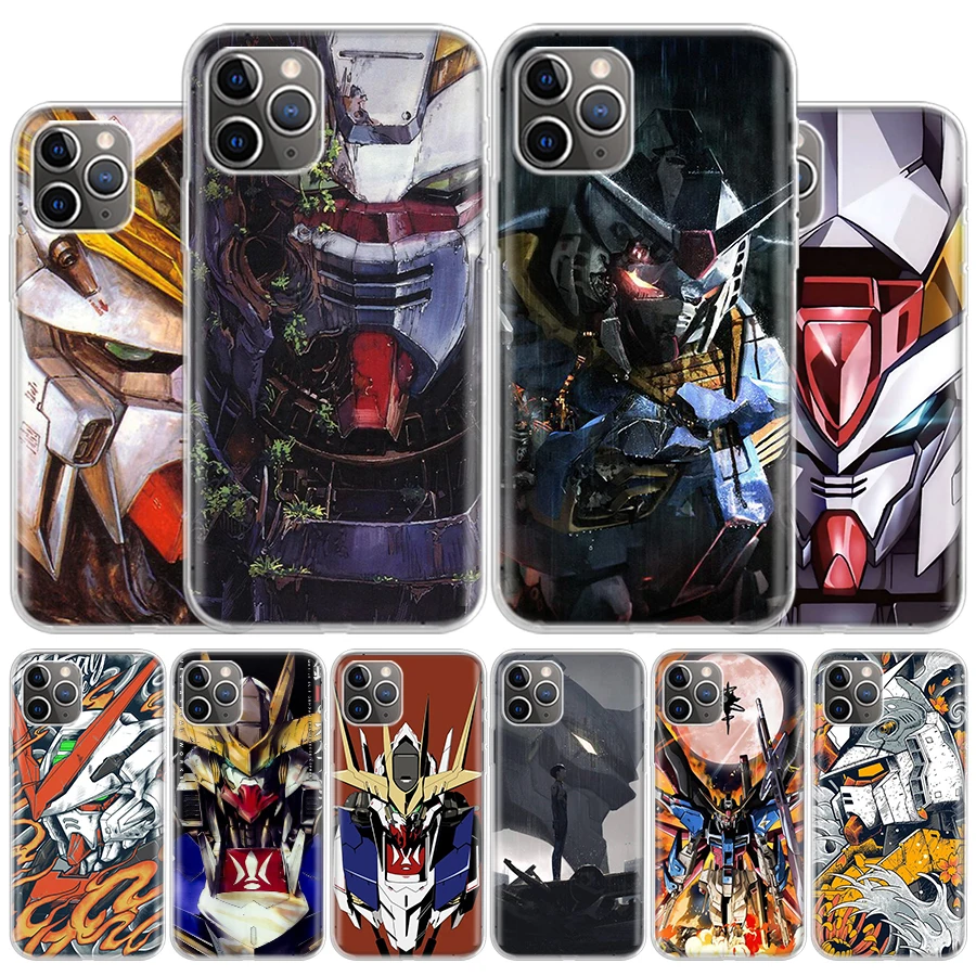 Чехол для телефона в стиле аниме Gundam с роботом Apple iPhone 11 12 13 Pro XR X XS Max 7 8 6 6S Plus +