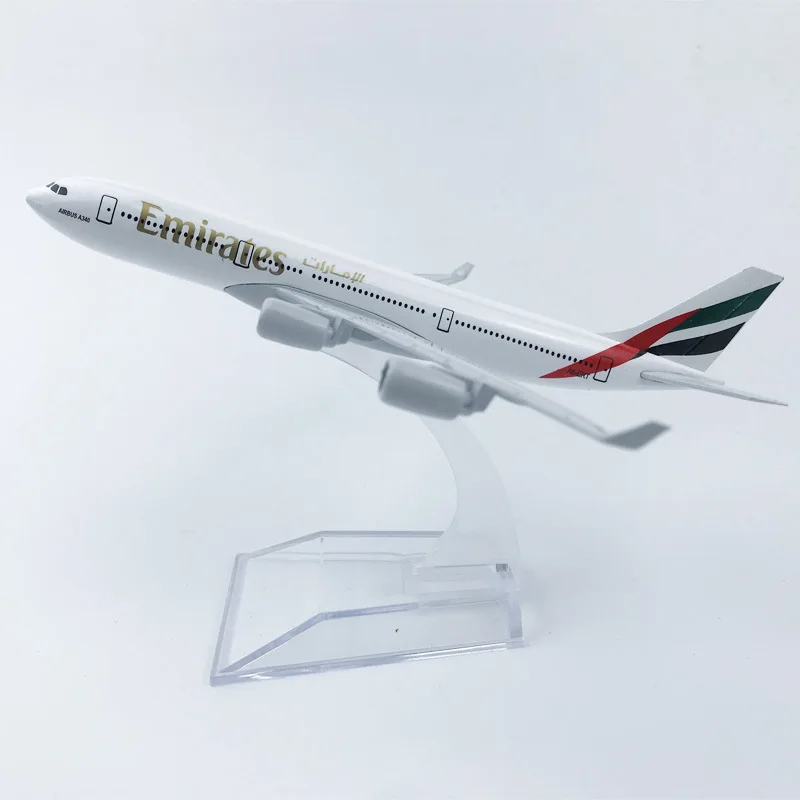 

16cm Alloy Aircraft Model Emirates Airbus 340 Gift Diecast Aircraft Toys Airplane Airliner Kid Gifts Collectible