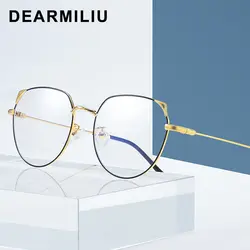 DEARMILIU TR90 круглая рамка анти синий свет блокирующие очки светодиодные очки для чтения радиационно-стойкие очки компьютерные игровые очки