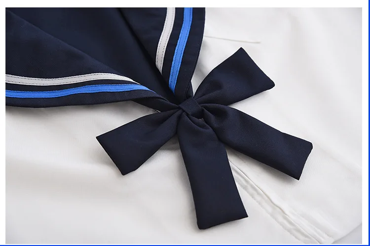 Japanese School Dress Uniforms Sailor Suit Cosplay Snowflake Embroidery School Uniform For Girls Students Anime Pleated Skirt