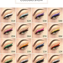 QiBest 16 цветов Стойкая подводка для глаз Матовая жидкая Водонепроницаемая подводка для глаз Ручка Макияж Красота Косметическая подводка для глаз гель TSLM1