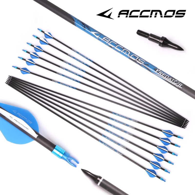 12pc 32 Inch Spine 250 300 350 400 500 600 Pure Carbon Arrow ID