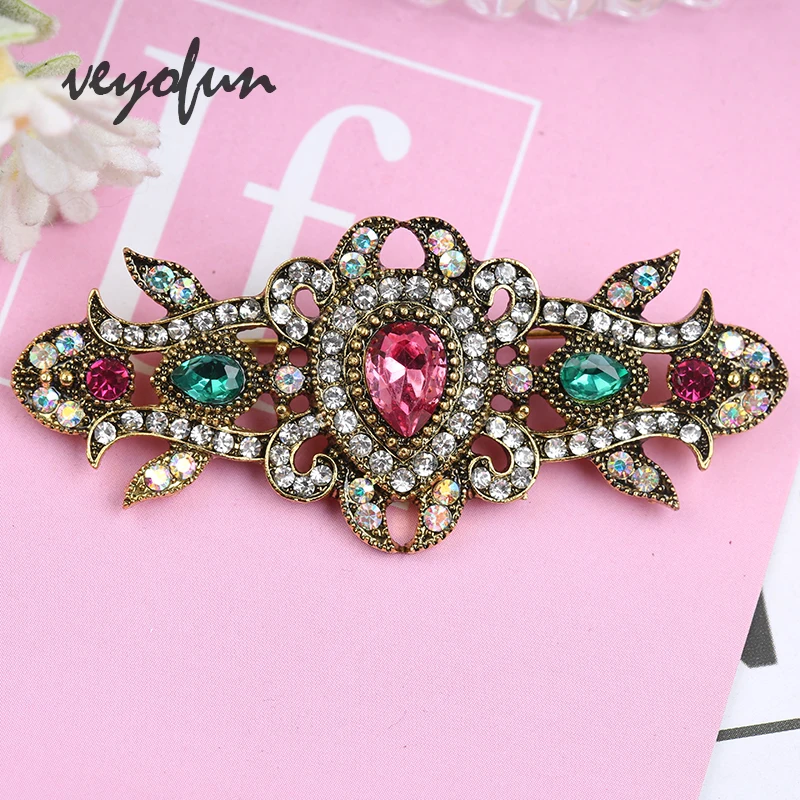 Veyofun Vintage Crystal Zinc Alloy Brooch Rhinestone Jewelry pin for Women Accessories New | Украшения и аксессуары