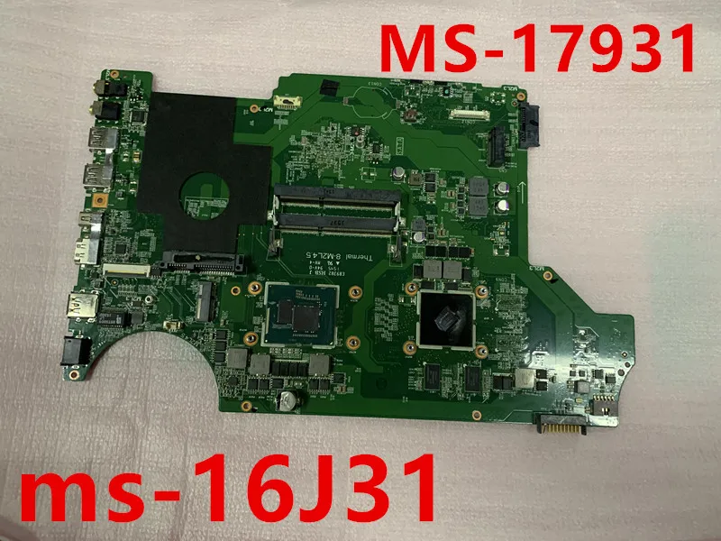 US $250.00 MS16J3 MS16J31 MS1793 MS17931 FOR MSI GP72 GP62 pe60 pe70 LAPTOP MOTHERBOARD WITH I75700HQ CPU AND 940MX  Graphics card