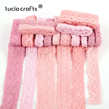 

Lucia Crafts 2y/lot Cotton Lace Sewing Home Crochet Trim Garment Accessories DIY Material P0423
