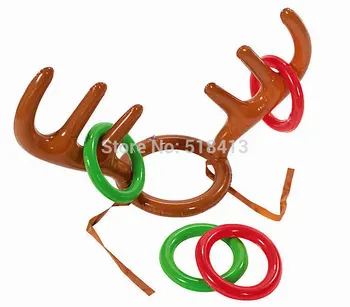 

inflatable toy Inflatables The New Inflatable Santa Throwing Ring Antler Rings Props Supplies Christmas Activities Children Play
