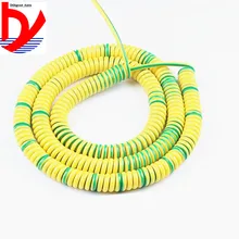 1-жильный пружинный спиральный провод и кабель 18AWG 15AWG 13AWG 11AWG 9AWG 8AWG 1 м 2 м 3 м желто-зеленый шнур питания выдвижной провод