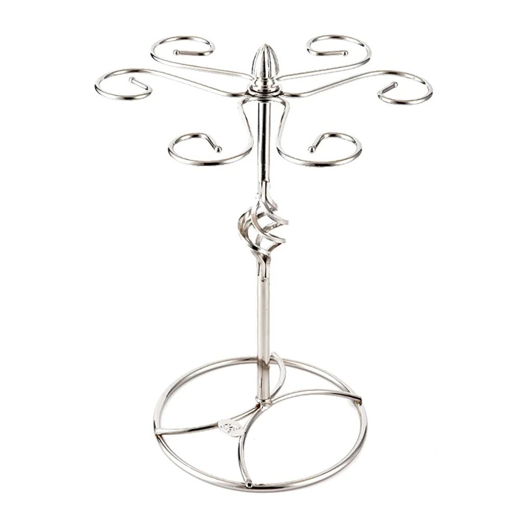 Wine Glass Stand European Thread Hung Upside Down Creative Wrought Iron Cup Holder for Bar KTV High Cup Rack Hanging Cup Shelf - Цвет: Stainless Steel