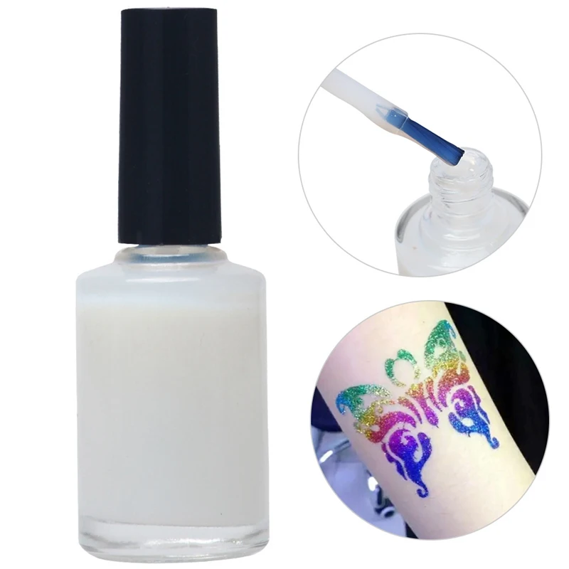 1pcs Tattoo Glitter White Glue Fashion Painted One-time Tattoo Glue Suit Diamond Colorful Tattoo Glue Flash White 10ml