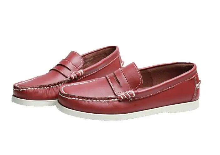 Кожаная обувь цвета красного вина; водонепроницаемые мокасины; мужская повседневная обувь; лоферы из натуральной кожи; обувь ручной работы; удобная дышащая обувь - Цвет: 05