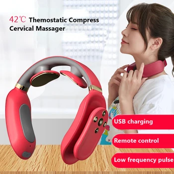 

BeeGM 2020 Newest Neck Massager Heating Electric Massager Electric Pulse Massage Magnetic Physiotherapy Instrument Health Care