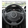 Hand-stitched Black PU Artificial Leather Car Steering Wheel Covers Wrap for Renault Megane 2 Scenic 2 Grand Scenic Kangoo 2 ► Photo 3/6
