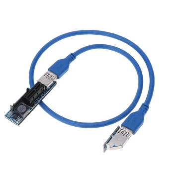 

PCI-E X1 Extension Cable 0.7M for Limited Space Installation, SATA USB 3.0 Interface, PCIE Adapter Card