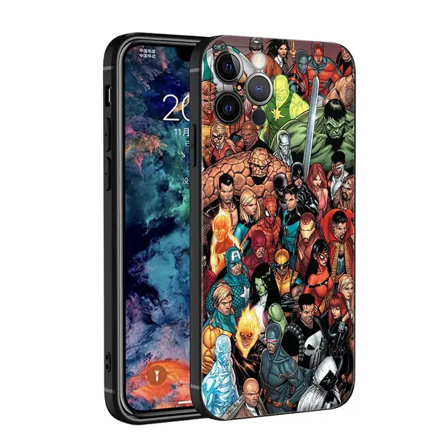 Phone Case For Apple iPhone 11 13 12 Pro Max 13 12 Mini XS max XR X 8 7 6s 6 Plus 7 8 6S 6 Fundas Retro Marvel Comic B12