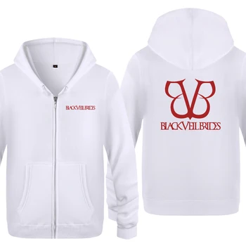 

Black Veil Brides BVB Rock Music Hoodies Men 2018 Men's Fleece Zipper Cardigans Hooded Sweatshirts