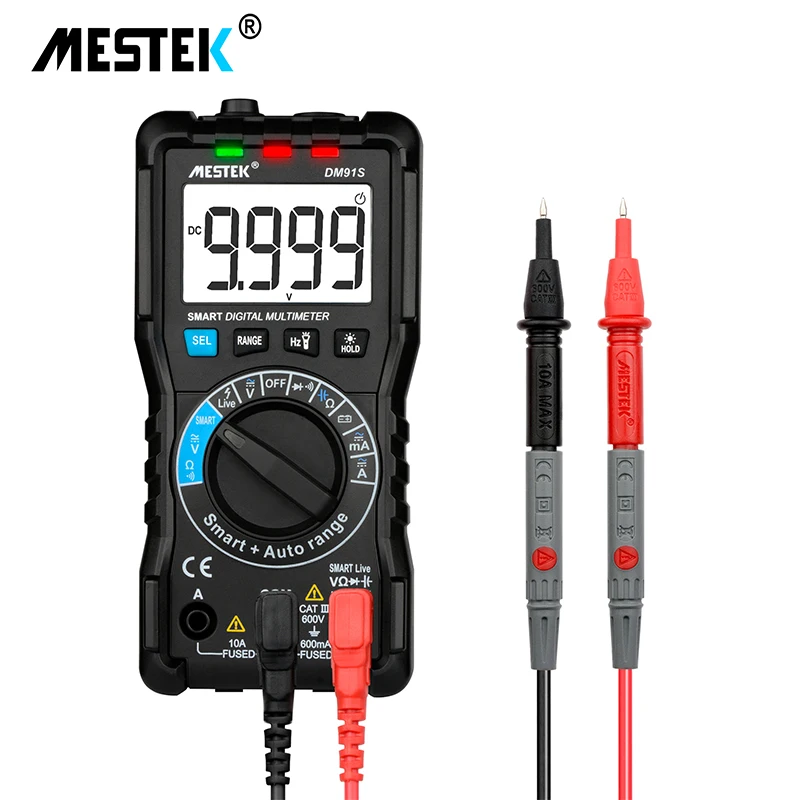 MESTEK мини мультиметр Цифровой 9999 отсчетов профессиональный тестер емкости