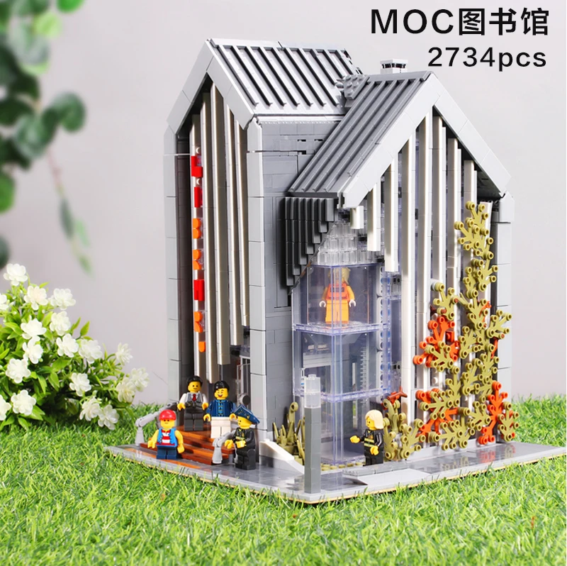 

2020 NEW 2734PCS MOC Library Architecture Set Legoly City The Brickstive Street View Building Blocks Bricks Toys For Children