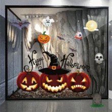 Хэллоуин статическое электричество стены стикеры украшения на окна для дома Наклейка Декор Рождество орнамент Хэллоуин стены стикеры кулон kerst