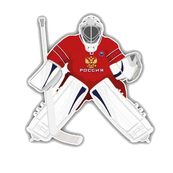 

Hot Creative Car Sticker Accessories Classic Russia Hockey Team Goalie Vinyl Car Styling Scratches Waterproof PVC 13cm X 13cm