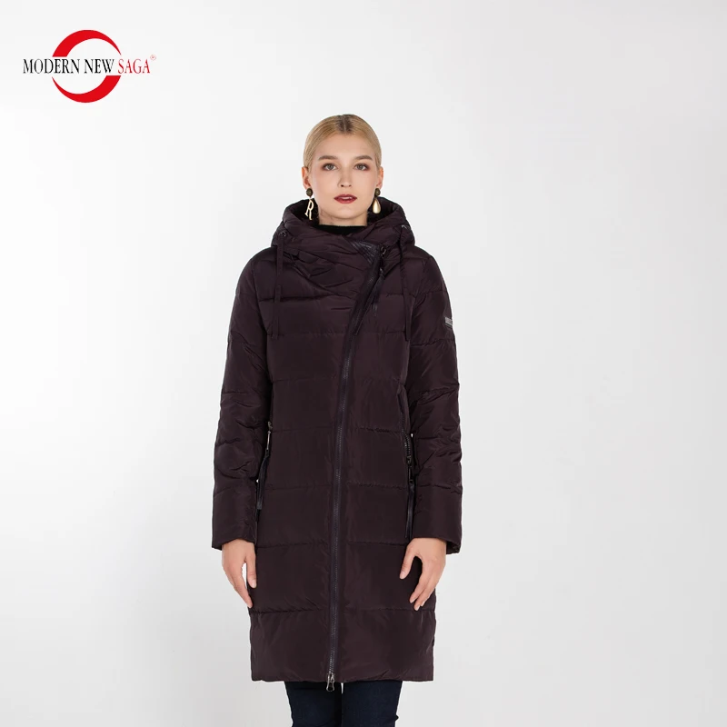 

MODERN NEW SAGA 2019 Winter Long Coat Women Hooded Warm Parkas Female Ladies Outwear New Winter Collection Coat & Jacket