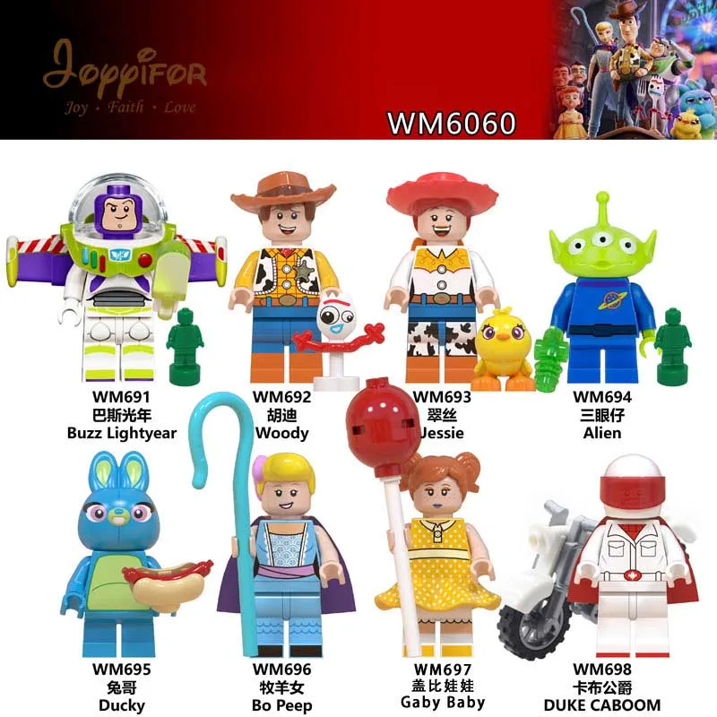 Игрушки Storys Мини фигурки Базз Лайтер Вуди форки Даки гремлинс Гизмо инопланетянин строительные блоки друг Кирпичи Детские игрушки