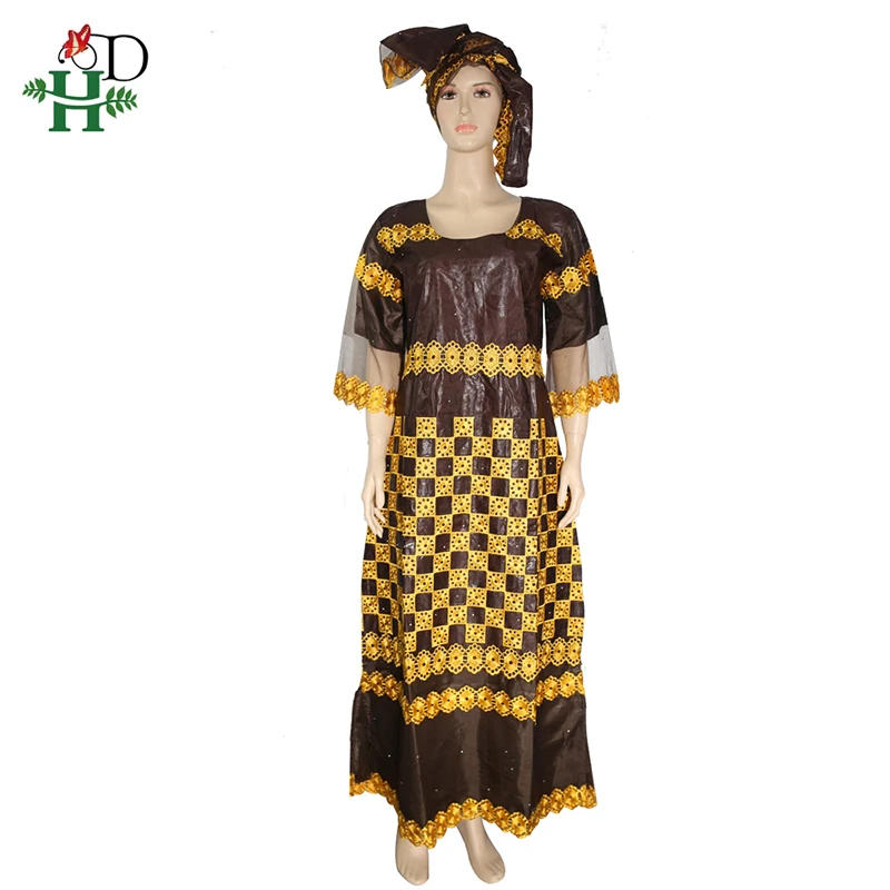 H& D африканская одежда для женщин с кружевом Южноафриканская традиционная одежда Дашики Базен платья вышивка длинное платье для женщин тюрбан