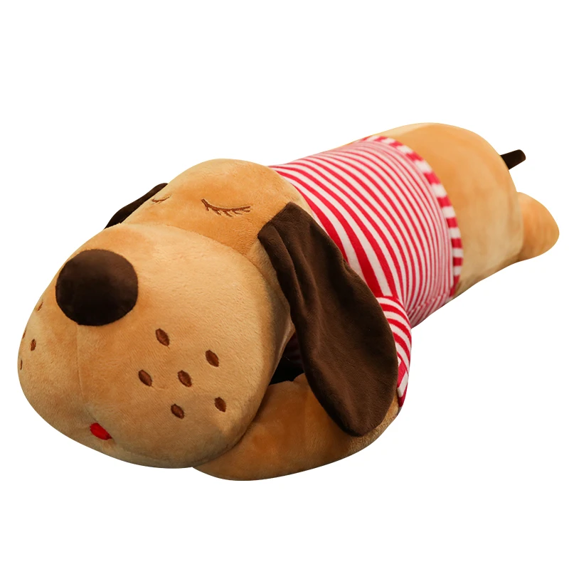 Gigant 110CM Teckel Hond Pluche Kussen, Lange Knuffel Hond Pluche Groot Lichaam Poppenkussen Bankkussen For Kinderen Kerstmis(Dachshund
