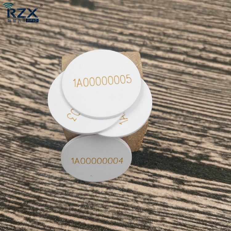 5000 шт Пустой диаметр 29 мм 13,56 МГц ISO14443A RFID ПВХ монета/диск тег
