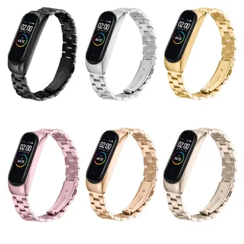 

Smart Wrist Band Bracelet Strap for Xiaomi Mi Band 3 4 MiBand 4 3 Strap Metal Bracelet Stainless Steel Wrist Strap