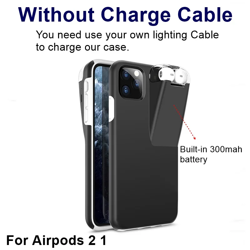 Роскошный противоударный чехол 2 в 1 для iPhone XS Se2 11 Pro Max XR 8 7 6 6S Plus с зарядным