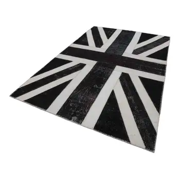 

203x303 Cm British Handmade Flag Patchwork Rug-7x10 Ft