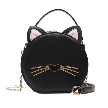 

Women Harajuku Wind Cat Bag Ladies Black Messenger Bag Retro Small Crossbody Bags Gothic Alphabet Shoulder Bag